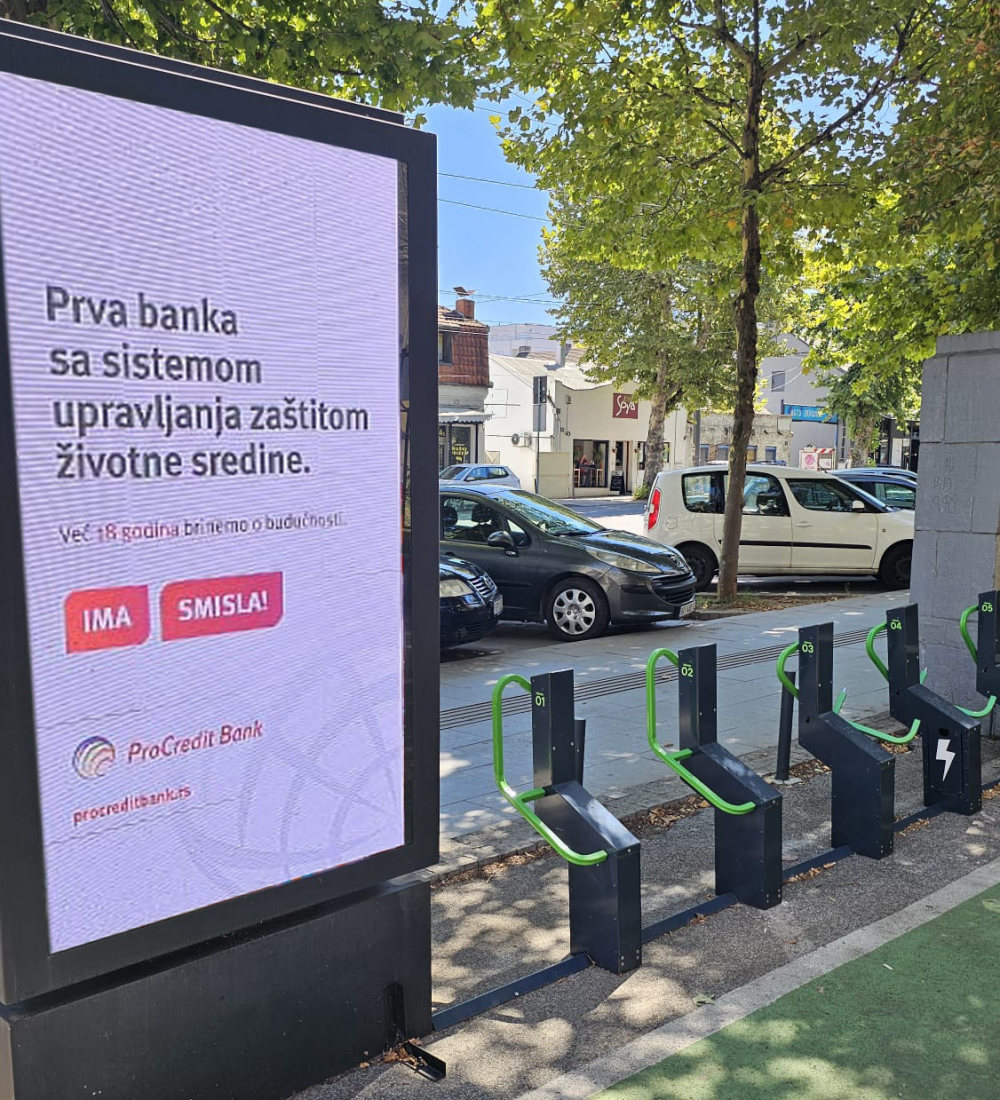 Kampanja ProCredit Bank na Bikeep stanici, Mašinski fakultet